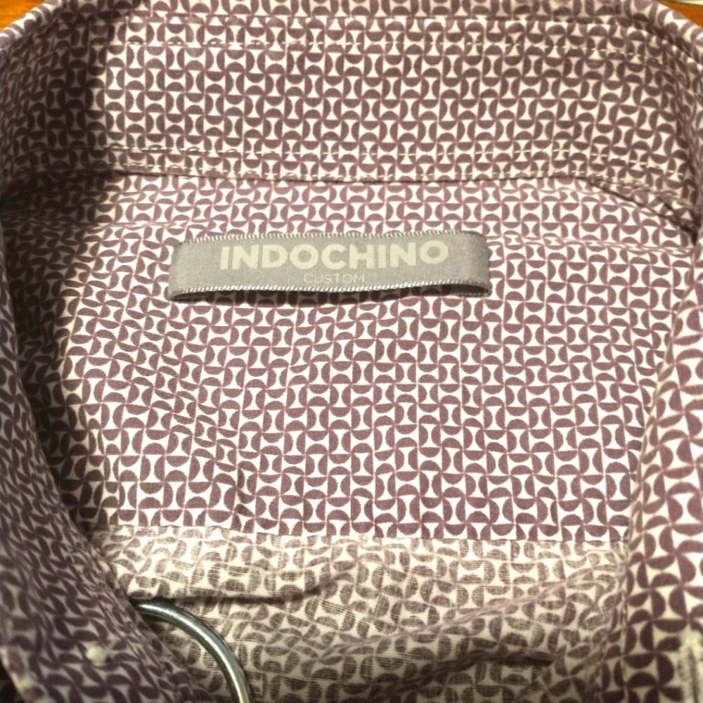 Indochino Button Front Patterned Cotton Shirt